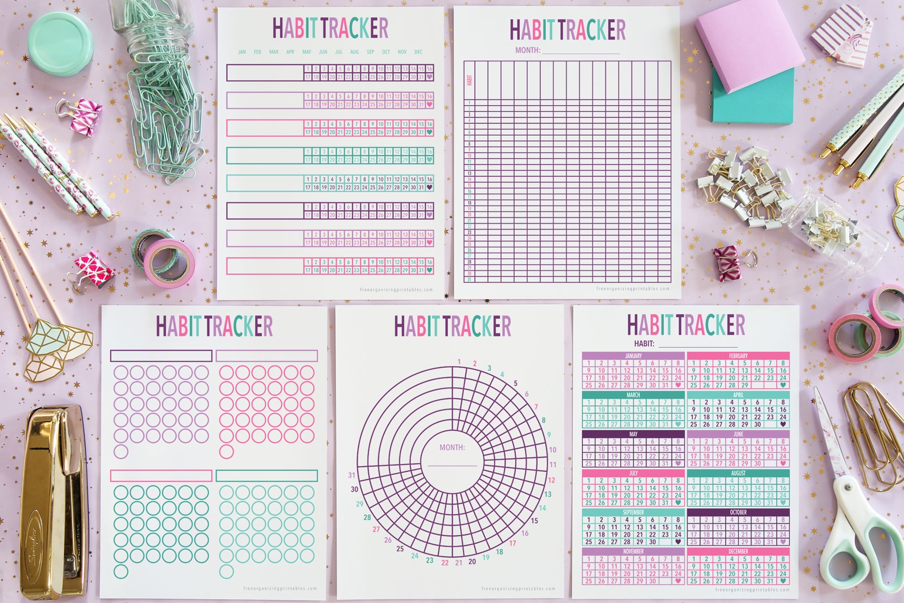 5+ free habit tracker printable templates